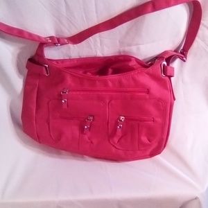 Bright red handbag shoulder bag purse